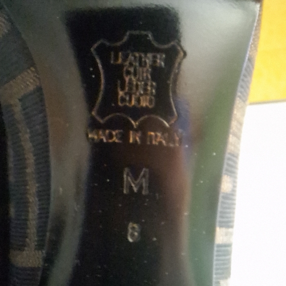 Fendi Shoes & Box Vintage Heel Print Fabric Size 8 #642543 Y2K 90's - Picture 8 of 16